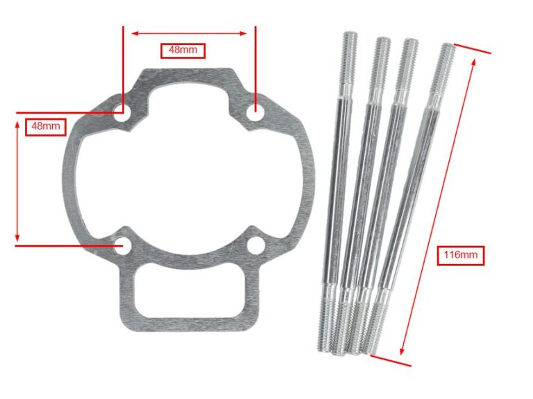 Voetpakking Polini + Tapeind 5mm Aluminium Sco Piaggio 2t 170.1000
