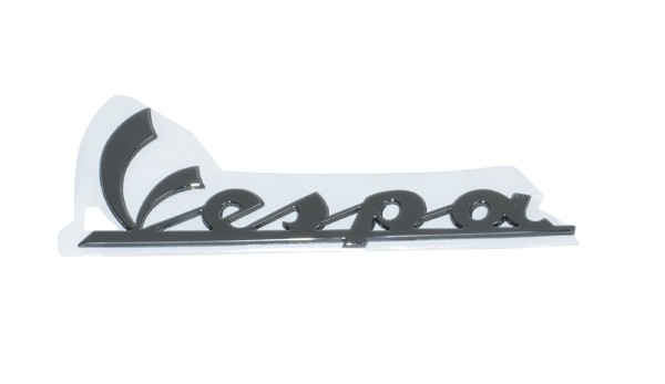 sticker Piaggio origineel woord [vespa] zijscherm smoke lx