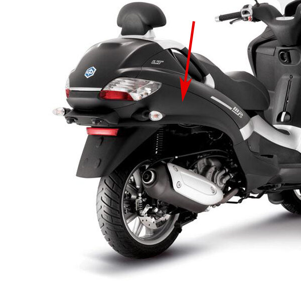 Zijskirt Piaggio origineel rechts zwart — geschikt voor Piaggio MP3