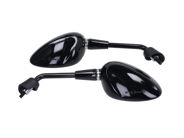 Spiegelset Kort Model Origineel E-keur Zwart Glans Vespa, Sprint