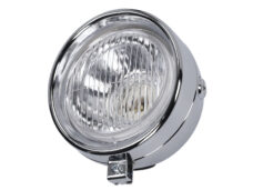Koplamp DMP rond 130mm chroom classic — geschikt voor Puch Maxi