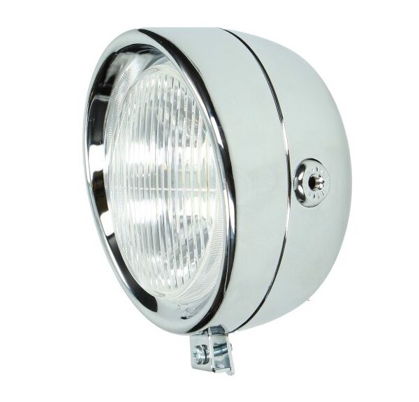 koplamp DMP rond 130mm chroom classic