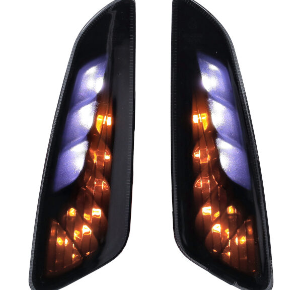 Knipperlichtset DMP LED E-KEUR SP met dagrijverlichting voor donker smoke primavera