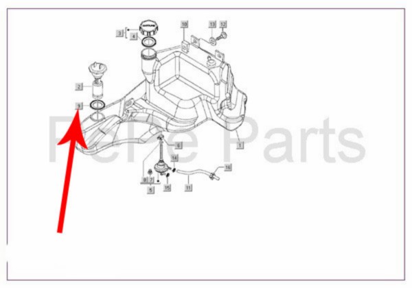 benzinezender Piaggio origineel pakking euro-2/4/5 piaggio
