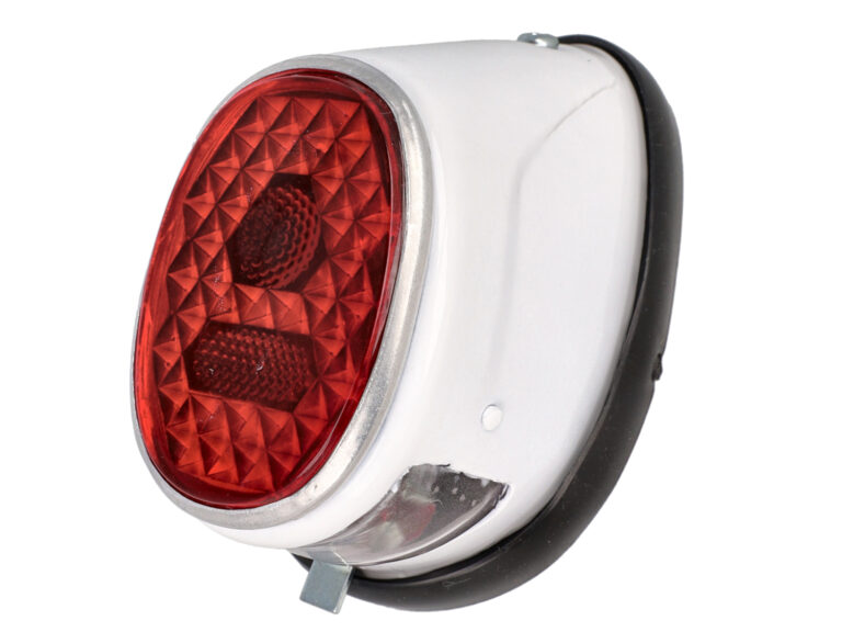 Achterlicht oldtimer compleet +rubber wit — geschikt voor Tomos