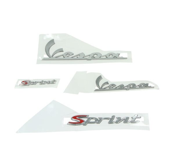 stickerset vespa chroom 4-delig sprint
