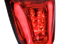 Achterlicht DMP LED tube E-KEUR rand zwart glans/rood glas primavera