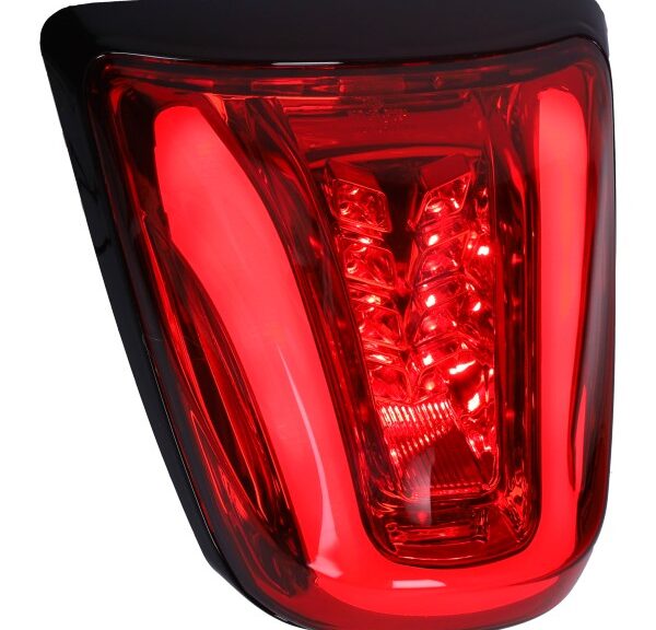achterlicht DMP led tube E-keur rand mat zwart/rood glas primavera
