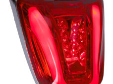 Achterlicht DMP LED tube E-KEUR rand chrome/rood glas primavera