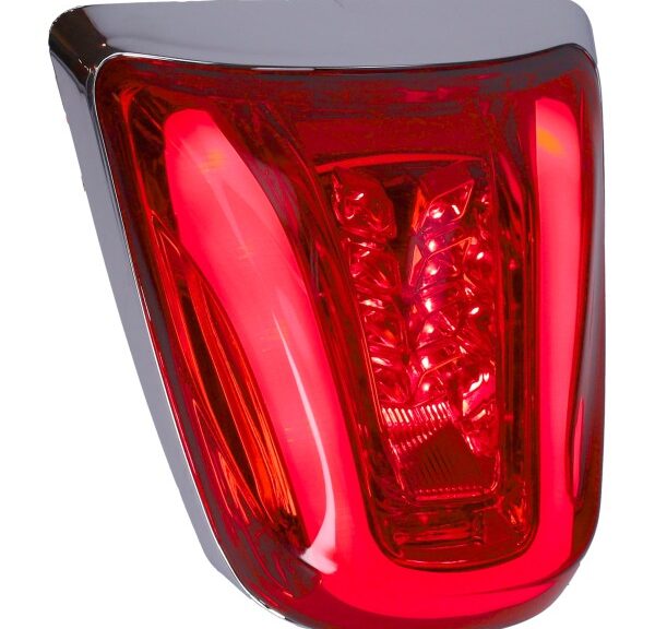 achterlicht DMP led tube E-keur rand chrome/rood glas primavera