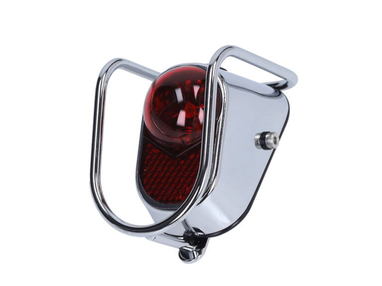 Achterlicht LED oldtimer met beugel o.a. chroom — geschikt voor Puch