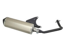 Uitlaat jamarcol ovaal (model Akrapovic) alu/zwart — geschikt voor Piaggio Zip
