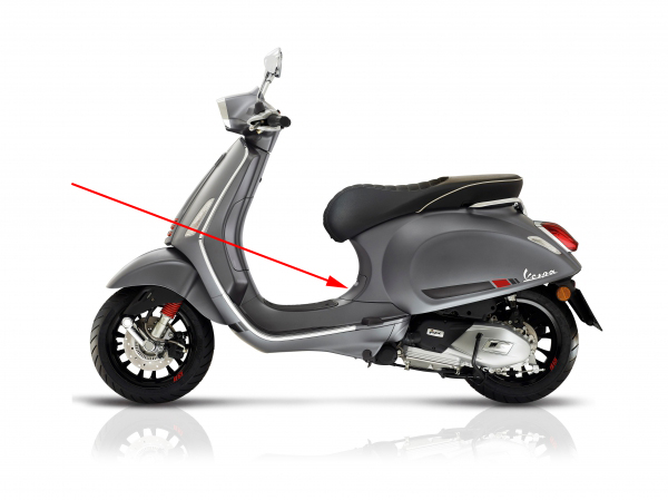 Klep Piaggio origineel bodyscherm grijs — geschikt voor Piaggio Titanio 707