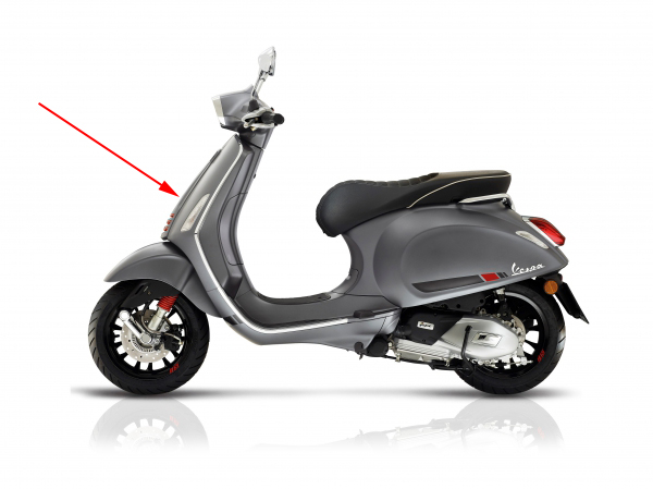Voorscherm Piaggio origineel midden grijs — geschikt voor Piaggio Titanio 707