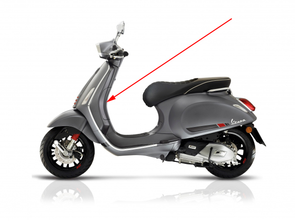 Beenschilddeksel Piaggio origineel grijs — geschikt voor Piaggio Titanio 707