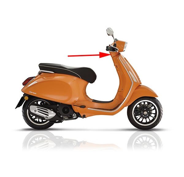 stuurkap Piaggio origineel onder oranje 890/a sprint 1b001231000ta=op=op