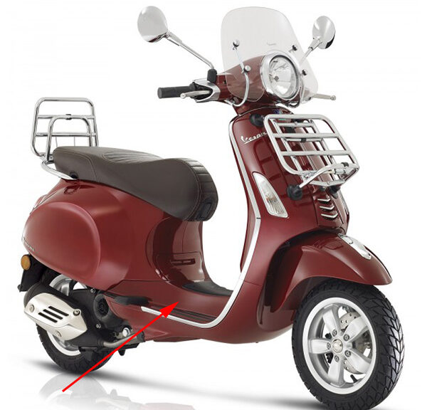 Treeplank Piaggio origineel rood — geschikt voor Piaggio Metallic 880