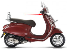 Stuurkap Piaggio origineel onder rood — geschikt voor Piaggio Metallic 880