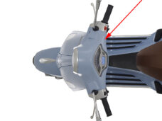 Stuurkap Piaggio origineel onder blauw — geschikt voor Piaggio 279