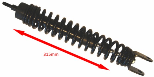 schokbreker (moer natrekken) 310mm zwart fly