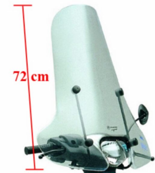 windscherm Piaggio origineel met bevestigingsset hoog 72cm helder zip2000 582338