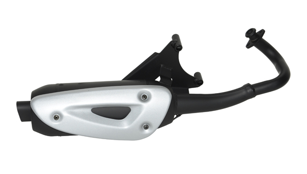 Uitlaat tecno standaard model straight zwart et2