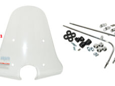 Original Piaggio vindruta — passar Piaggio High + Monteringssats 66cm Lxv