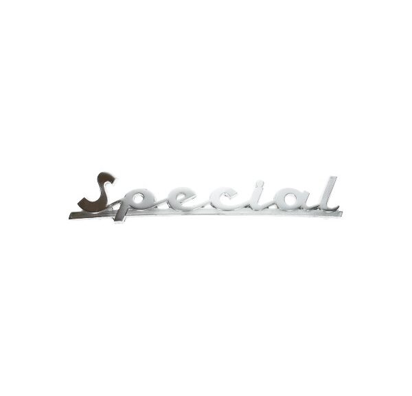 Logo klik woord [special] 13.5cm 13.5cm aluminium — geschikt voor Vespa