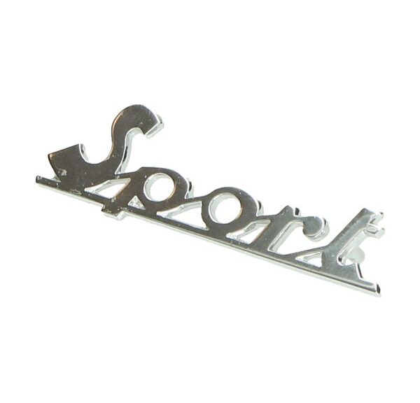 logo klik woord [sport] 7.5cm aluminium vespa=op=op