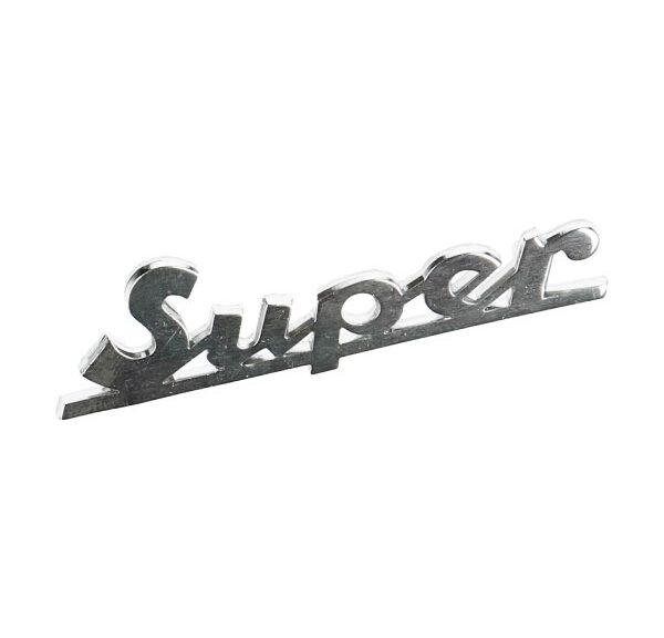 logo klik woord [super] 7.5cm aluminium vespa=op=op