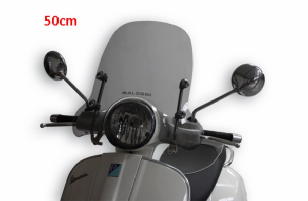 windscherm malossi met bevestigingsset smoke 50cm gts