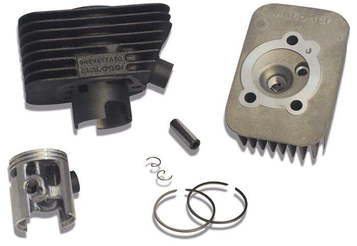 Cilinder met kop Malossi 65cc 43mm-p10 bromfiets — geschikt voor Vespa