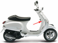 Beenschild Piaggio origineel wit — geschikt voor Piaggio
