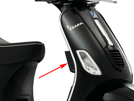 Opbergvak Piaggio origineel rechts zwart — geschikt voor Piaggio