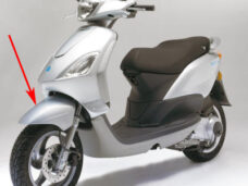 Voorspatbord Piaggio origineel zilver — geschikt voor Piaggio Exca. 738 Fly