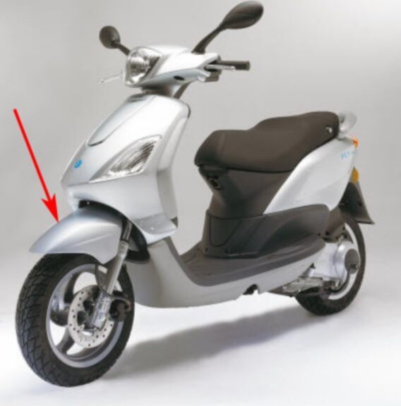 voorspatbord Piaggio origineel zilver exca. 738 fly 60029300f2