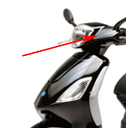 Stuurkap Piaggio origineel zwart — geschikt voor Piaggio Lucido 94 Fly