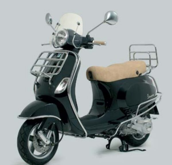 sierbeugelset Piaggio origineel met bevestigingsset zijscherm chroom 2-delig lxv