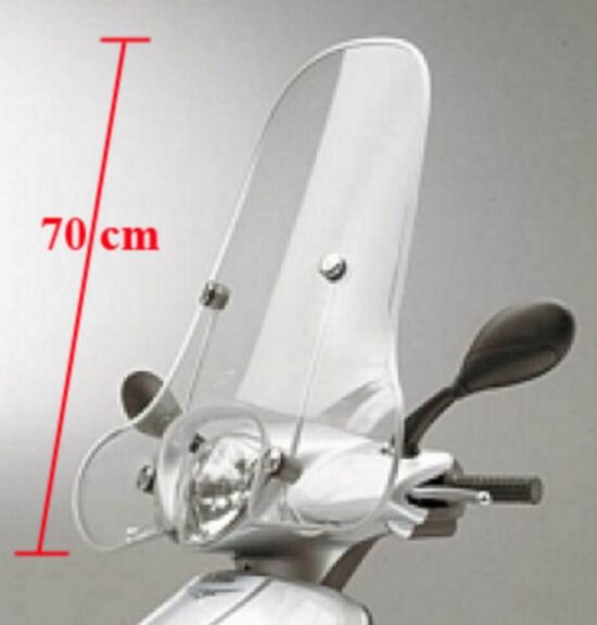 windscherm Piaggio origineel met bevestigingsset hoog helder fly