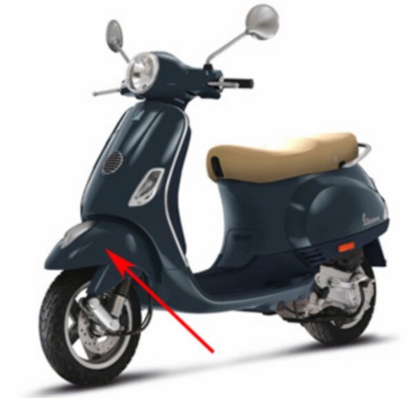 voorspatbord Piaggio origineel blauw midnight 222 lx fl 66652800de=op=op