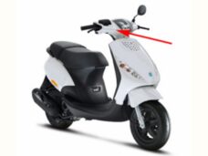 stuurkap Piaggio origineel voorzijde wit 724 piaggio