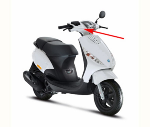 stuurkap Piaggio origineel voorzijde wit 724 piaggio