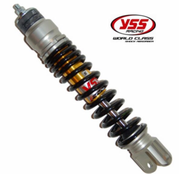 schokbreker yss gasgevuld E-serie 270mm zwart/goud piaggio