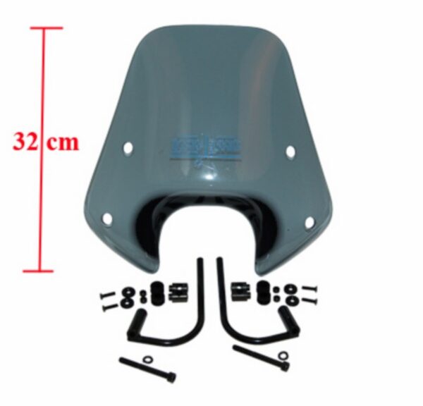 windscherm Piaggio origineel met bevestigingsset laag 32cm smoke zip2000 672481