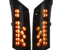 Knipperlichtset DMP LED SP (extra donker) achter zwart — geschikt voor Piaggio