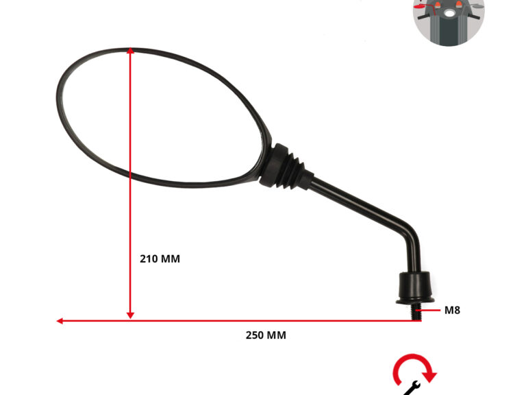 Spiegel Piaggio Origineel Euro-4/5 Links Zip 4t Cm180201