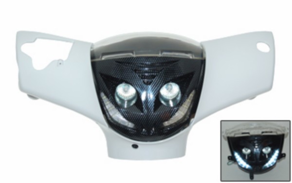 koplampunit DMP + ledverlichting carbon piaggio