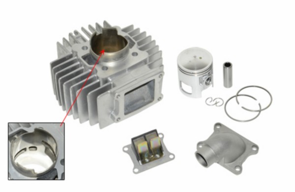 cilinder DMP + membraan + spruitstuk 70cc 45mm puch maxi