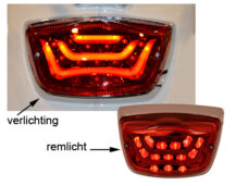 Achterlicht DMP LED rood lxv — geschikt voor Vespa LX