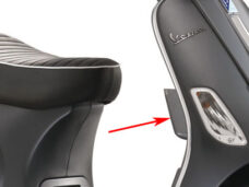 Opbergvak Piaggio origineel rechts grijs — geschikt voor Piaggio
